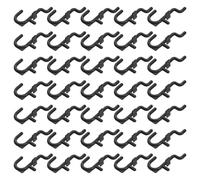 GARVALON 100pcs Heavy Duty Plastic Peg Board Hooks for Tools Wall Mount Organizer Layout for Kitchen Garage Workshop Storage Scratch-Resistant Hangers for Utensils Drills and Hammers