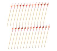 GARVALON 100Pcs Portable Bamboo Ear Wax Removal Tools Practical Ear Cleaning Spoons Non Slip Design Convenient Storage Random Color