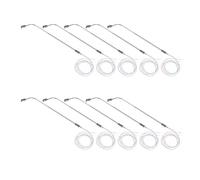 GARVALON 10Pcs 1/150 Scale LED Lamp Post Model Street Light for Sand Table Railway Layout, Stainless Steel 3V White Light Model Train Accessories for Scenery and Diorama