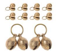 GARVALON 10PCS 22MM Copper Pet Bells for Dog and Cat Collars Puppy Training Bells with Tiger Head Design Colorful Mini Animal Charms for Collar Decoration and Safety