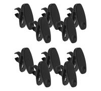 GARVALON 10pcs Adjustable Black Microphone Clip Holder for Shirt Lapel Mic Clips with Rotatable Design for Podcast Interview Public Speaking and Live Events