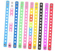 GARVALON 10Pcs Adjustable Silicone Bracelets DIY Decorative Accessories for Adults for Parties and Craft Projects and Flexible Material Fun Wristbands