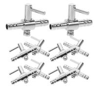 GARVALON 10pcs Aquarium Airflow Control Valve for Fish Tank Oxygen Pump, Stainless Steel One-way Air Pump Connector Regulating Valve for Aquarium Air Hose
