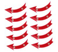 GARVALON 10pcs Arrow Shape Bike Reflectors for Spokes Plastic Cycling Safety Warning Accessories for Night Riding Visibility Suitable for Road Mountain and Motorbikes