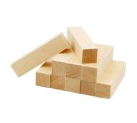 GARVALON 10Pcs Basswood Carving Blocks Rectangular Wooden Whittling Kit Smooth Surface DIY Crafting for Painting and Woodworking Enthusiasts
