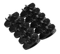 GARVALON 10pcs Black 8.5mm Lavalier Microphone Clips, Abs Plastic Rotatable Mic Tie Clips for Headworn, Recording, and Video Use on Lapel and Shirt