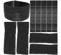 GARVALON 10Pcs Black Elastic Mourning Armbands for Funeral Police Memorial Adjustable Bands Respect Football Wristbands