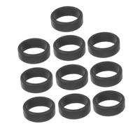GARVALON 10pcs Black Silicone Rings for Men Flexible Fitness Bands Breathable Skin-friendly Exercise Accessories for Sports and Outdoor Activities