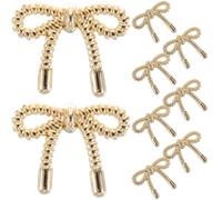 GARVALON 10pcs Bowknot Metal Buttons for Sewing DIY Clothing Craft Buttons Jacket Sweaters Coat Crochet Projects