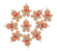 GARVALON 10Pcs Gingerbread Man Earrings Pendants Charms for DIY Jewelry Making Necklace and Bracelet Craft Supplies Uk