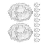 GARVALON 10pcs Guitar Pedal Switch Caps Diamond Shape Footswitch Protector Covers Plastic Effect Pedal Button Caps for Electric Guitar Board Accessories