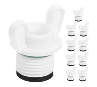 GARVALON 10Pcs Hot Water Bottle Stopper Replacement Caps with Dual Sealing Washers White Screw Bung for Hot Water Bags Winter Use