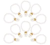 GARVALON 10pcs Little Yellow Duck Faux Pearl Beads Necklace Charm | Plastic White Finish, Lightweight Touch, Chic Accessory for Creative Projects