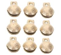 GARVALON 10Pcs Mini Vintage Brass Farm Bells with Tiger Head Design Loud Grazing Bells for Cattle Sheep Horses Anti-theft Alarm Pendants for Farming Use