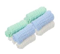 GARVALON 10pcs Newborn Muslin Washcloths Burp Cloths for Boy Girl Care Gentle Skin Adorable Colors for Daily Use