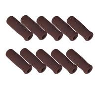 GARVALON 10pcs Non-Slip EVA Foam Cane Handle Grips Cushion Pads Brown Walking Stick Replacement Soft Comfortable Hand Grip Covers for Mobility Aid Support