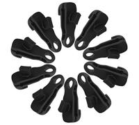 GARVALON 10Pcs Outdoor Tent Clip Set Heavy Duty Black Plastic Shark Clamp with Lock Grip for Camping Canopy Tarpaulin Awning Shade Cloth Accessories
