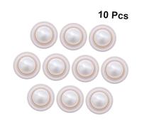 GARVALON 10pcs Pearl Round Buttons DIY Sewing Coat Clothes Fastening Craft Tools for Jackets Hats Jeans Decorative Embellishments