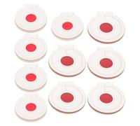 GARVALON 10pcs Portable Microfiber Shooting Targets Set, White Red Center Precision Practice Tool, 3-layer Thickened 6cm 7cm Targets for Outdoor Shooting Training