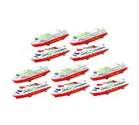 GARVALON 10Pcs Pull Back Cruise Ship Plastic Ocean Liner Models for Boys and Safe Material Promotes Creativity and Social Skills Random Patterns for Water Play
