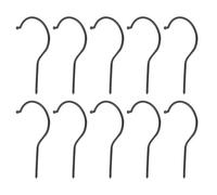GARVALON 10pcs Screw-in Plastic Hanger Hooks Long Thick Black Round Hooks for Clothes DIY Hangers Coat Bags Scarves Towels Keys Organizing Home Kitchen Bathroom Use