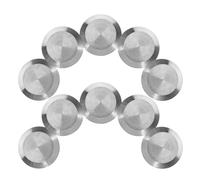 GARVALON 10Pcs Stainless Steel Walkway Blind Studs 35X5Mm Solid Smooth Surface Tactile Safety Markers Non-Slip Floor Paving Nails for Outdoor Blind Pathways