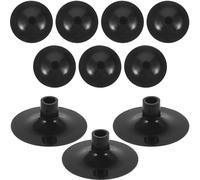 GARVALON 10pcs Tips with Suction Cup Heads Flexible Rubber Arrowheads Replacements for Outdoor Target Practice and Safe Play Elastic Archery Supplies in Black