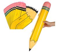 GARVALON 12Pcs Giant Inflatable Pencil PVC Large Classroom Decorations Back to School Party Photo Props 68X8Cm Bulk Pencil Props Random Color Random Color