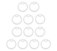 GARVALON 12pcs Glow-in-the-Dark Silicone Dog Tag Silencers with Noise Cancelling and Identification Tag Covers Soft Luminous Id Protectors for Pet Collars Green