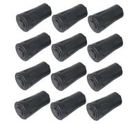 GARVALON 12pcs Hiking Pole Tips Walking Stick Head Protectors Anti-slip Rubber Foot Covers for Climbing Poles Trekking Cane Ends Stability and Shock Absorption Portable Lightweight
