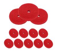 GARVALON 12pcs Red Drum Cymbal Felt Pads 3.6X1Cm Double-Layer Thick Cotton Felt Washers Replacement Kit for Live Performance Cymbal Protection