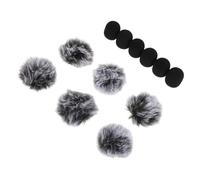 GARVALON 12PCS Wireless Lavalier Microphone Windscreens Furry Wind Muffs Sponge Covers for Wind Protection Noise Reduction and Recording in Outdoor Interviews Conferences and Vlogging