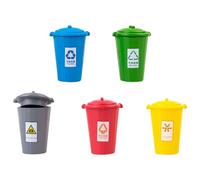 GARVALON 150 Scale Small Garbage Bin Set for Sand Table Decor DIY Micro Landscape Dollhouse Accessories