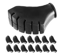 GARVALON 15pcs Non-Slip Rubber Walking Stick Tips Protective End Caps for Trekking Poles Hiking Cane Foot Pads Cushion Covers for Climbing Mountaineering Travel