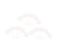 GARVALON 15pcs White Cloud Cake Decorative Toppers Small Size Non-edible Birthday Party Cake Picks Cupcake Ornaments for Dessert and Celebration Decorations
