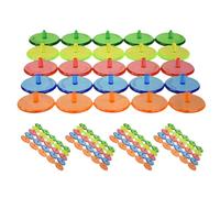 GARVALON 180pcs Golf Ball Position Markers Set with Yellow Blue Red Green Orange Plastic Discs Round Flat Golf Ball Alignment Markers Events and Celebration Favors