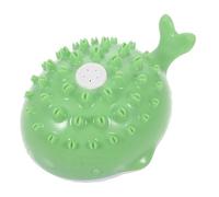 GARVALON 1pcs Dog Biting Dog Chew Water Spray Function Battery Powered Tpr Material 5.89x3.93x2.36in Cartoon Whale Shape Pet Bath Supply