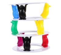 GARVALON 1Set Penguin Educational Stacking Tower for Game to Enhance Hand Eye Coordination Color Family Activity