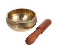 GARVALON 1set Yoga Meditation Singing Bowl with Wooden Rod Tibetan Sound Bowl for Mindfulness and Relaxation Meditation Accessory for Yoga Practice