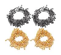 GARVALON 2 Pack Acrylic Flatback Rhinestones Ss12 (3Mm) Gold Plated and Black Rhinestones 4000 Pieces Bulk for Wedding Table Decorations, Vase Fillers, DIY Crafts and Party Centerpieces