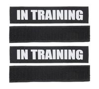 GARVALON 2 Pairs Reflective Dog Harness Stickers Hook and Loop Fastener, Removable Service Dog Vest Labels for Small Size Training Harness