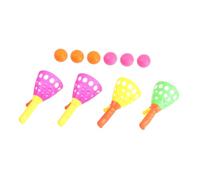 GARVALON 2 Pairs Toss Ball Set with Handles for Adults Plastic Throw and Catch for Outdoor Games Enhances Coordination and Motor Skills Includes Balls Suitable for Teenagers Random Color