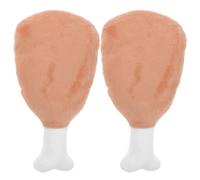 GARVALON 2 Pcs Chicken Leg Shape Throw Pillow Plush Stuffed 20Cm Soft Cartoon Plush Doll Comfortable Cushion for Home Decoration and Sofa Use