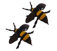 GARVALON 2 Pcs Realistic Artificial Bee Models with Lifelike Design Enlightenment for Learning Unique Desktop Decorations for Home Office and Garden Display