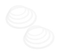 GARVALON 2 Sets Beginner Snare Drum Mute Rings Percussion Accessories for Silent Practice Portable White Film Drum Dampeners