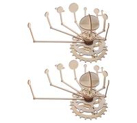 GARVALON 2 Sets DIY Solar System Model Kit Natural Wood Educational Stem for Interactive Planet Puzzle Science Learning for School Projects Home Decor