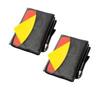 GARVALON 2 Sets Portable Multi-function Referee Kit with Red and Yellow Cards Scoring Notebook and Pen Standard for Football Badminton Rugby and Ball Games