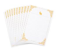 GARVALON 20 Sheets Vintage Letter Writing Paper with Decorative Borders Retro Greeting Stationery for Invitations Love Letters Poems and Calligraphy Practice Thickened Quality