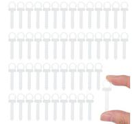 GARVALON 200Pcs Plastic Decorative Ball Pendant End Caps 3.6X1.0Cm for Christmas Hanging Balls DIY Ornament Accessories