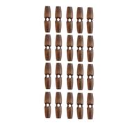 GARVALON 20Pcs 6Cm Olive Shape Wooden Sewing Buttons Coat Replacement Decorative Horn-Style Buttons for DIY Craft and Overcoat Sewing